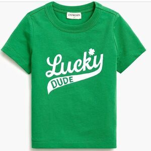 Crewcuts Factory CH178 Green Lucky Dude t-shirt  NWT